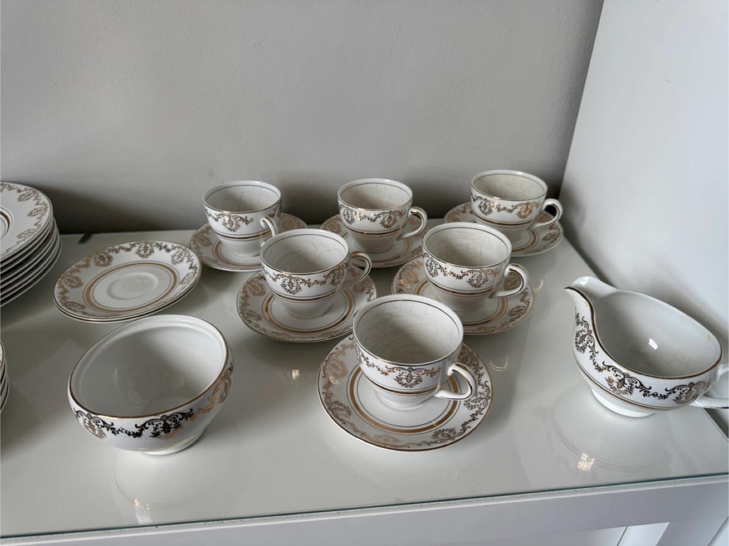 Vintage Alfred Meakin dinnerware set 22k gold - photo 4