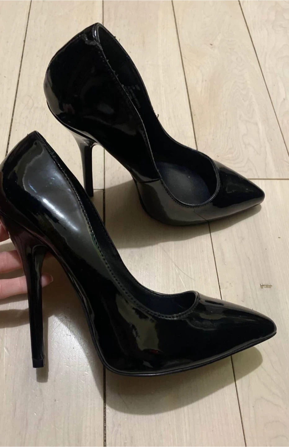 Steve Madden Black Patent Leather Stiletto Heels
