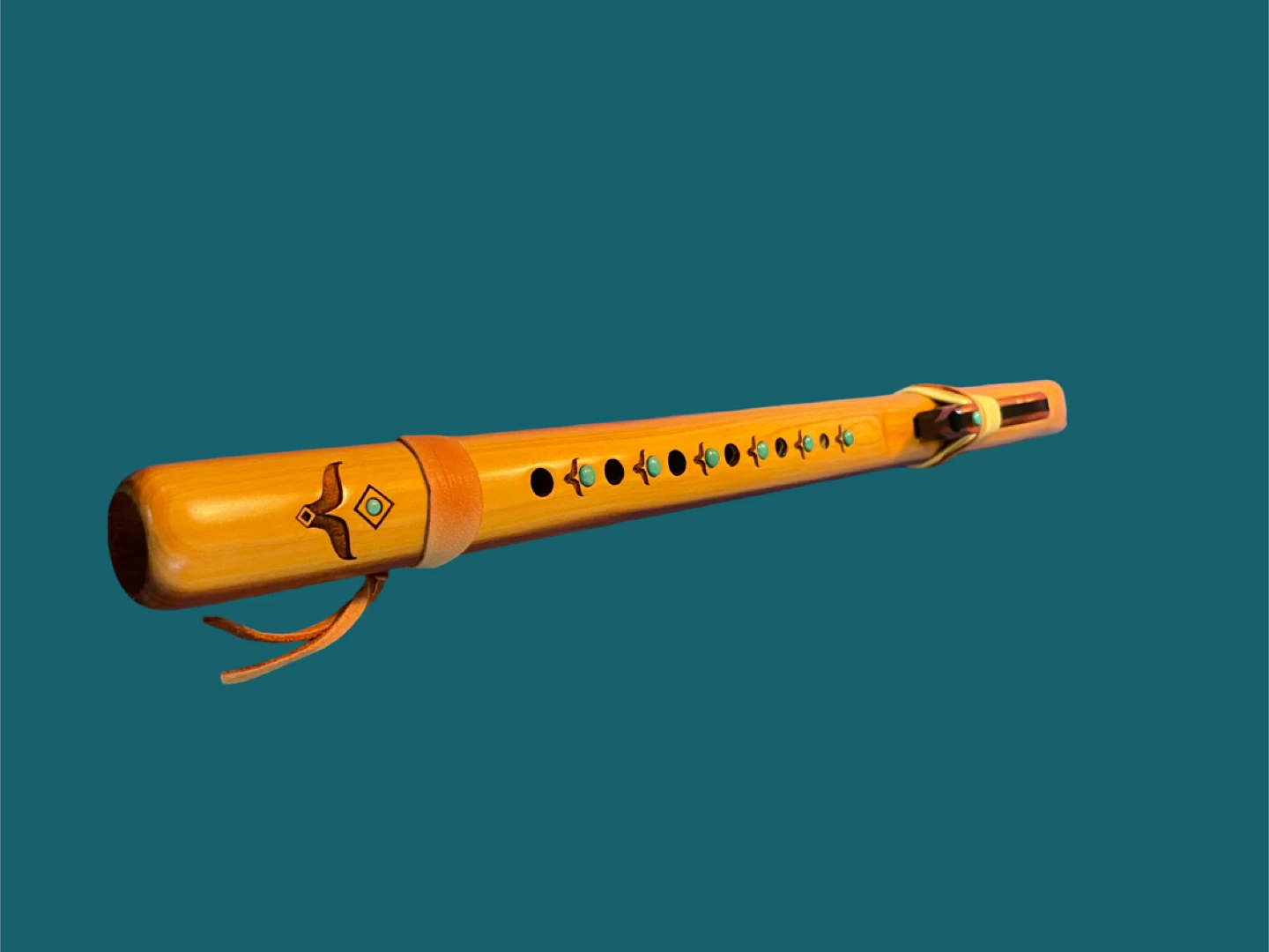 Native American Style Wooden Flute with Song Book & Instructions