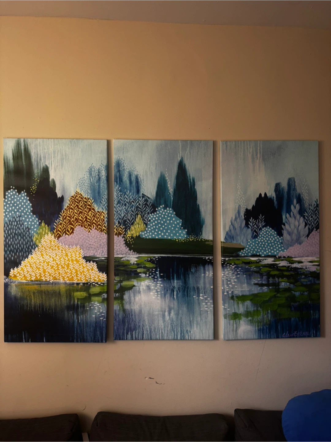 Abstract Landscape Triptych Wall Art