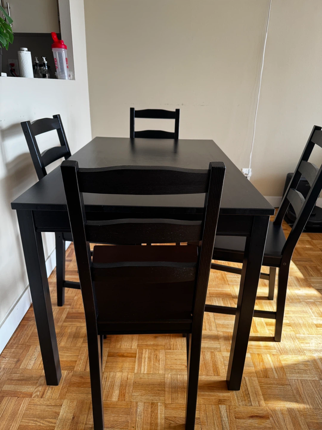 Black Dining Table with 4 Chairs - photo 3