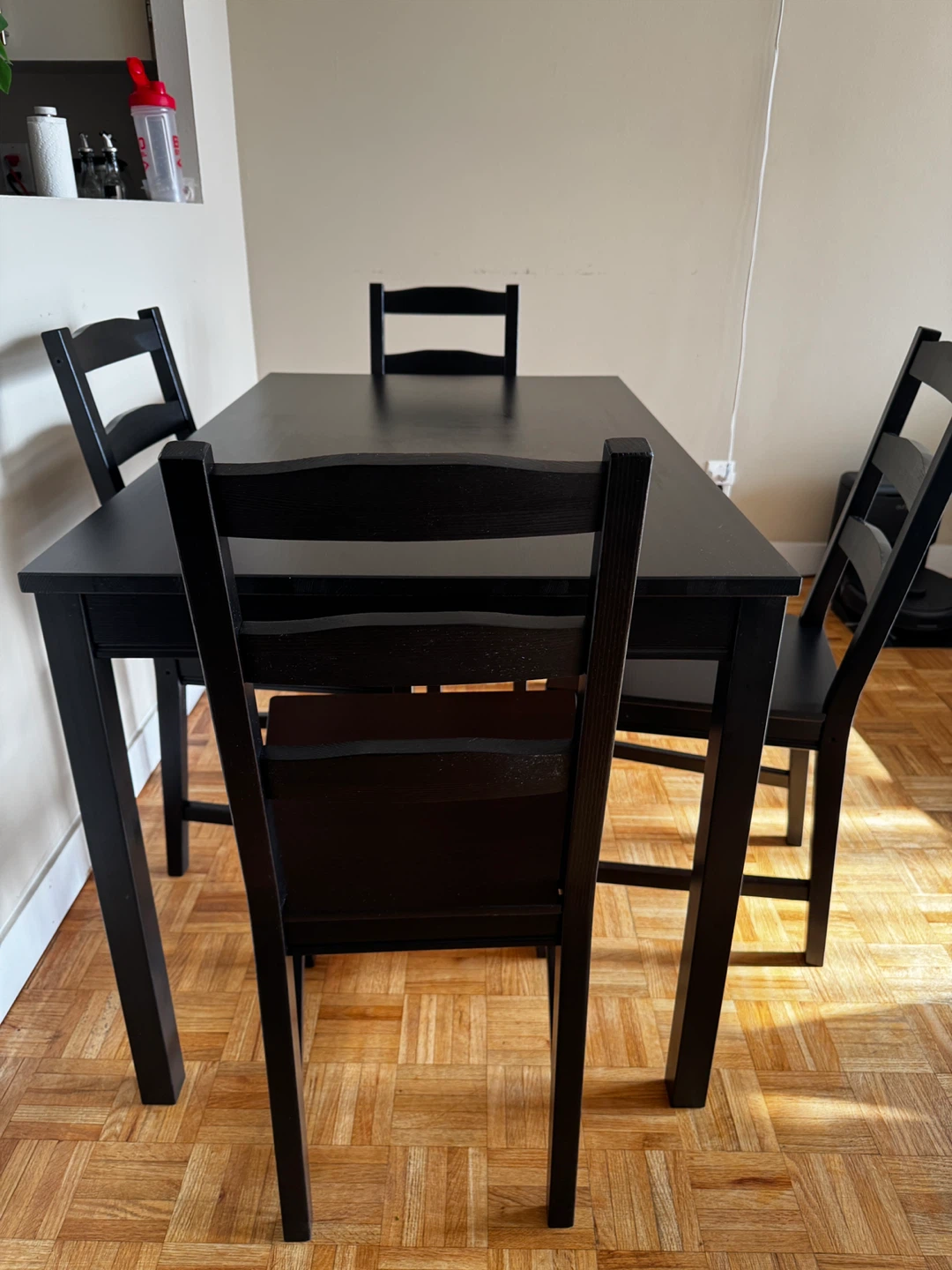 Black Dining Table with 4 Chairs - photo 4