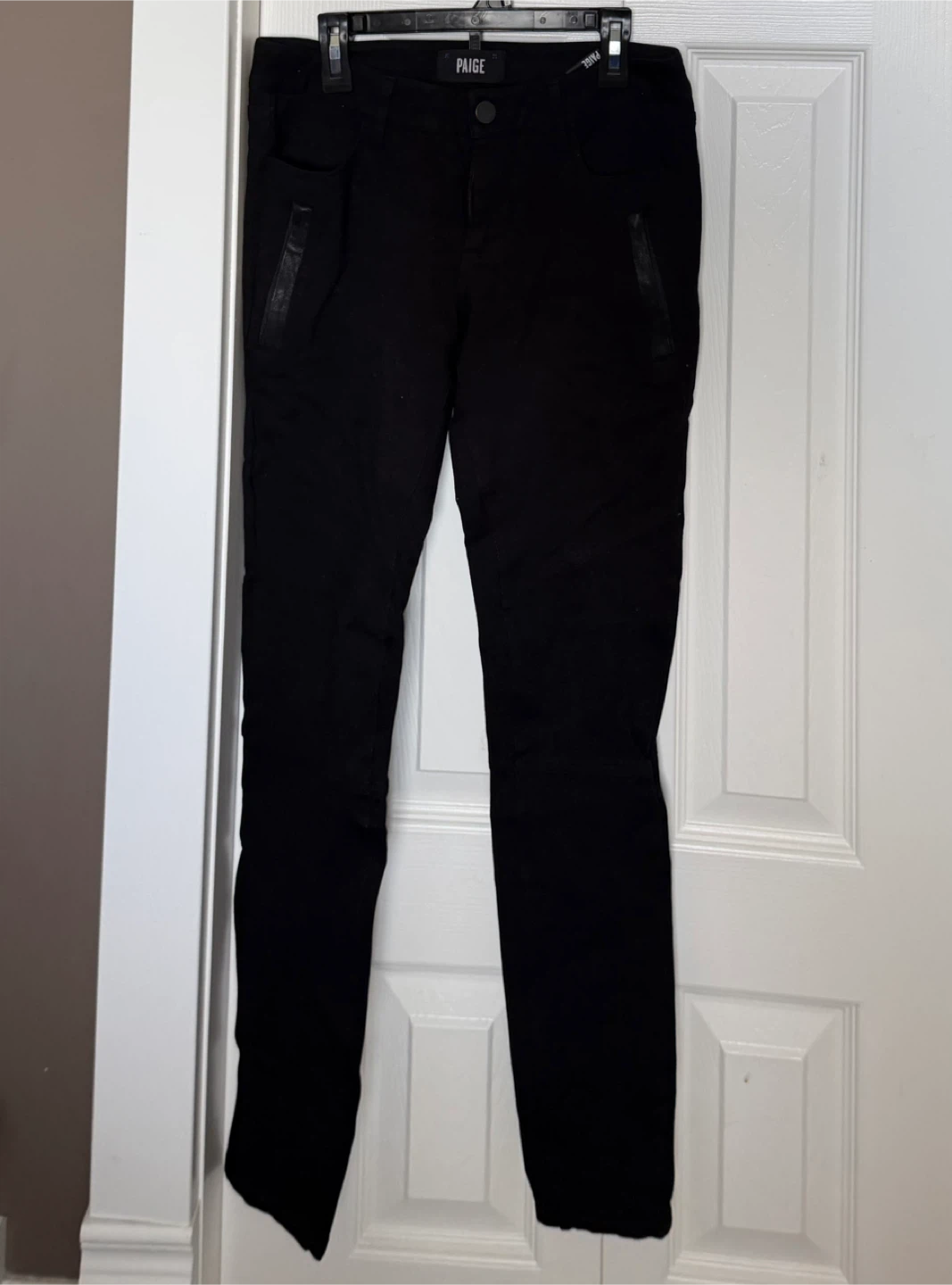 Paige Black Skinny low rise Pants with Zipper Detail - Size 26 - photo 2