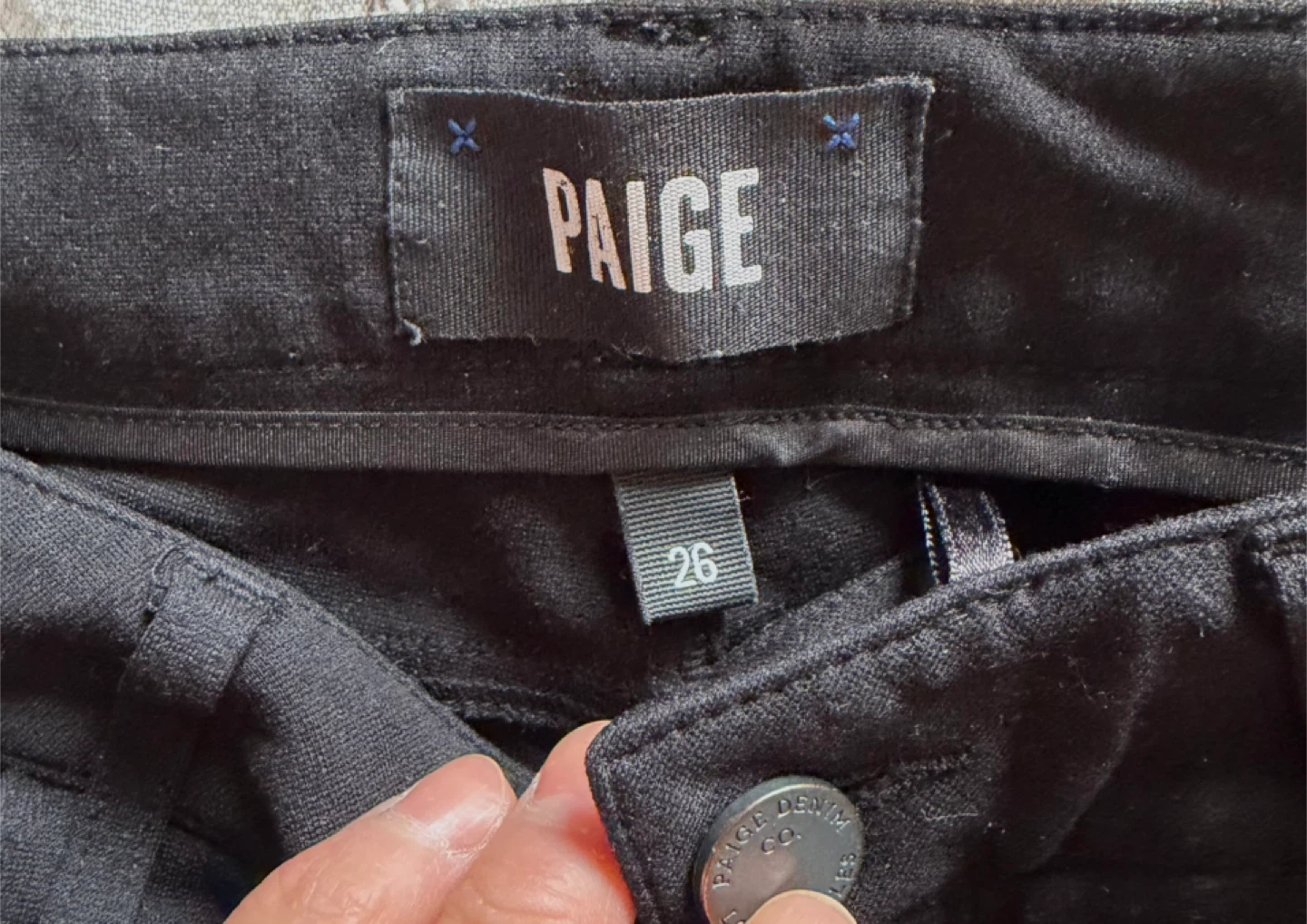 Paige Black Skinny low rise Pants with Zipper Detail - Size 26 - photo 5