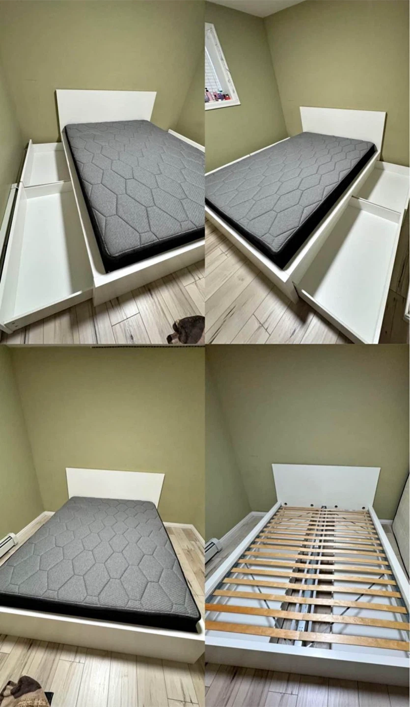 Ikea Queen bed frame +4 drawers and FREE DELIVERY - photo 4