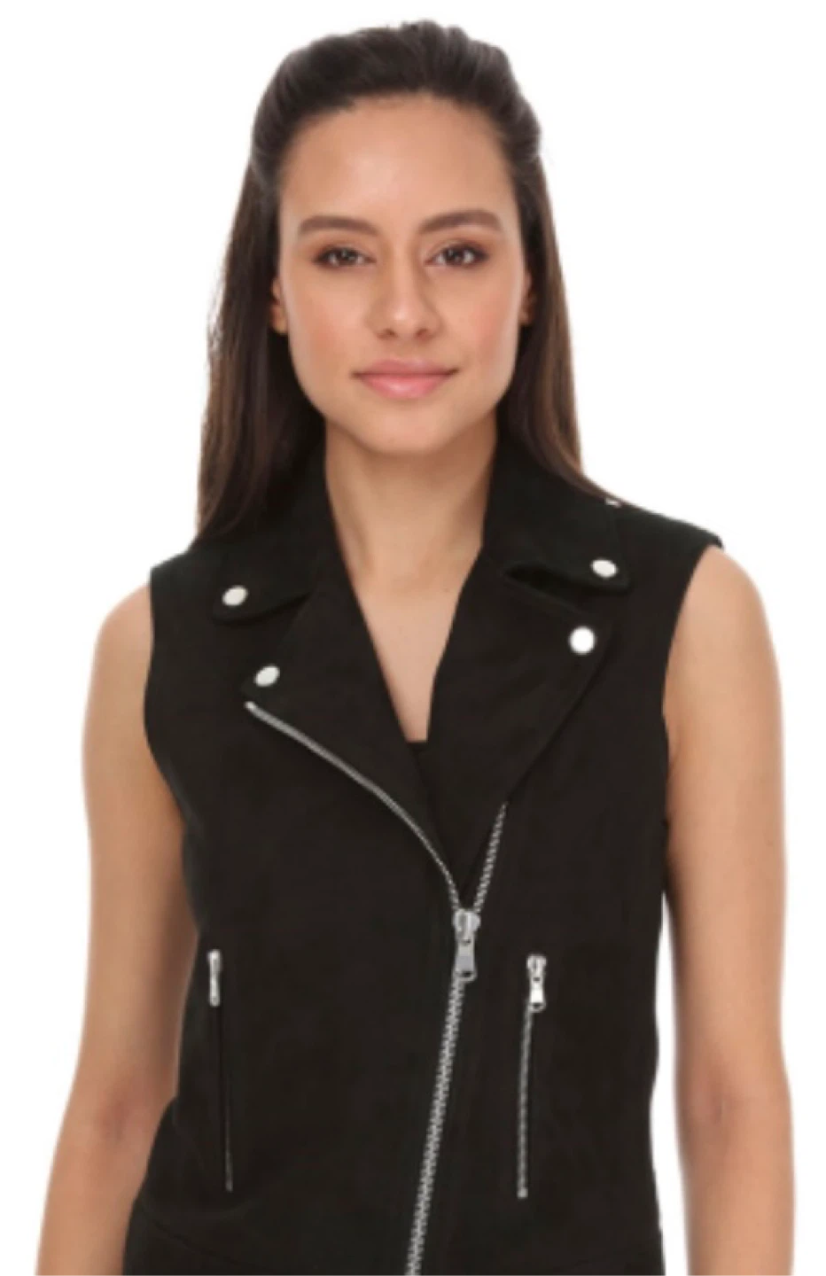 Wilfred Black Moto Vest Size 6