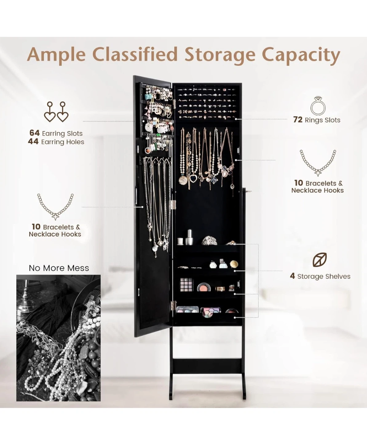 Full Length Mirror Jewelry Stand - photo 3