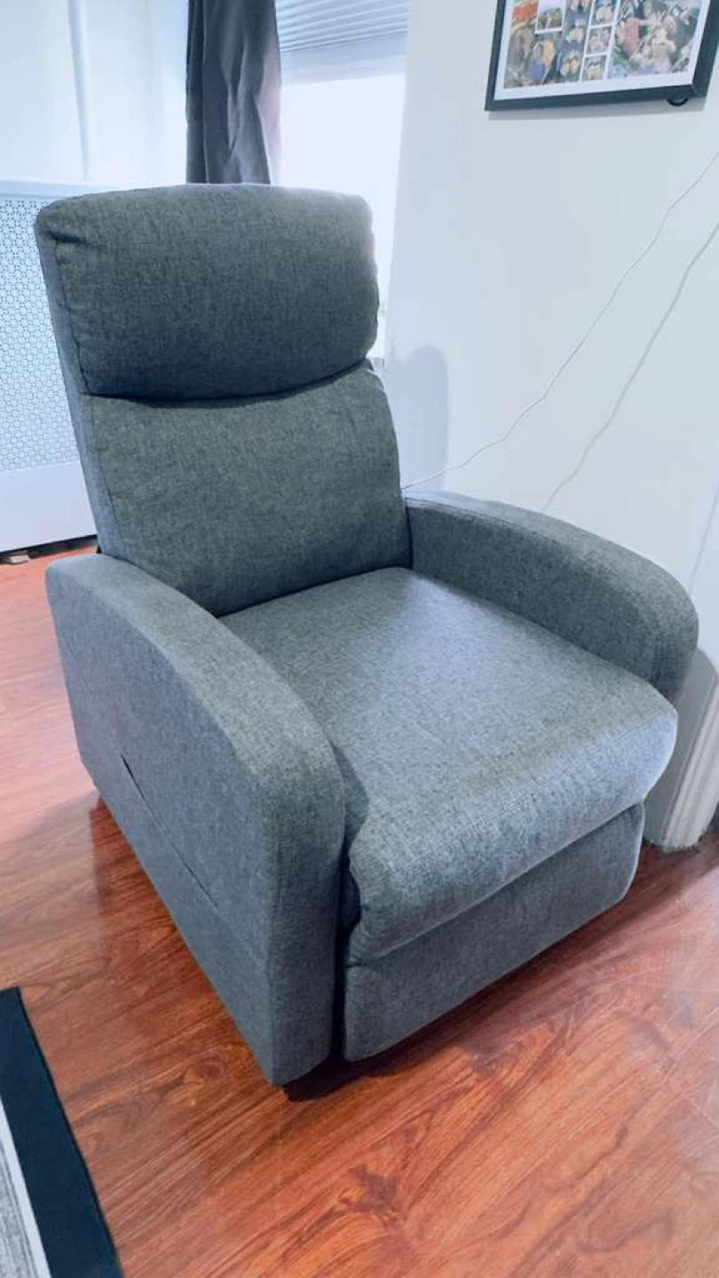 Gray Fabric Recliner Chair