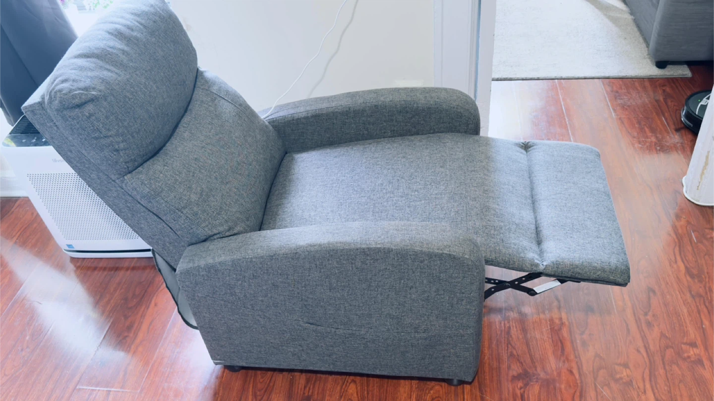 Gray Fabric Recliner Chair - photo 2
