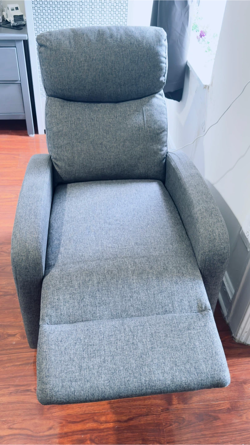 Gray Fabric Recliner Chair - photo 3