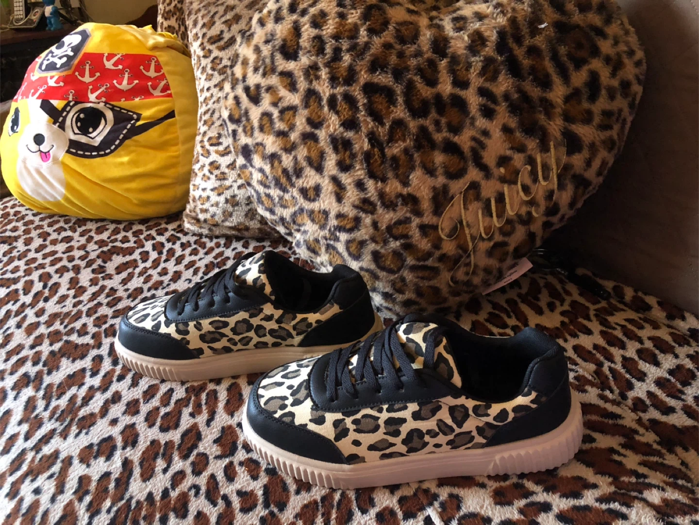 🧡 Leopard Print Platform Sneakers 10