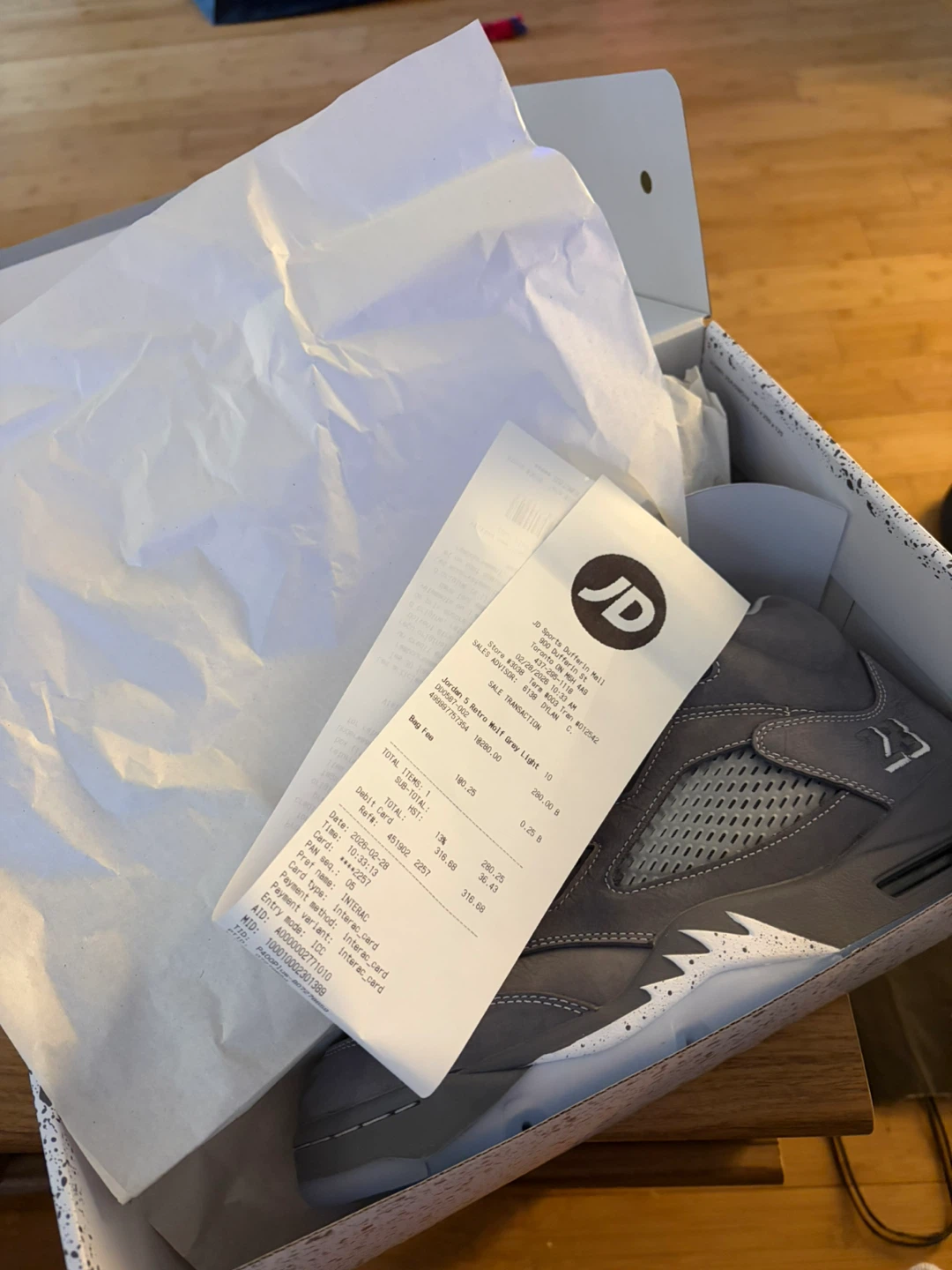 Air Jordan 5 Retro Wolf Grey Sneakers - photo 2