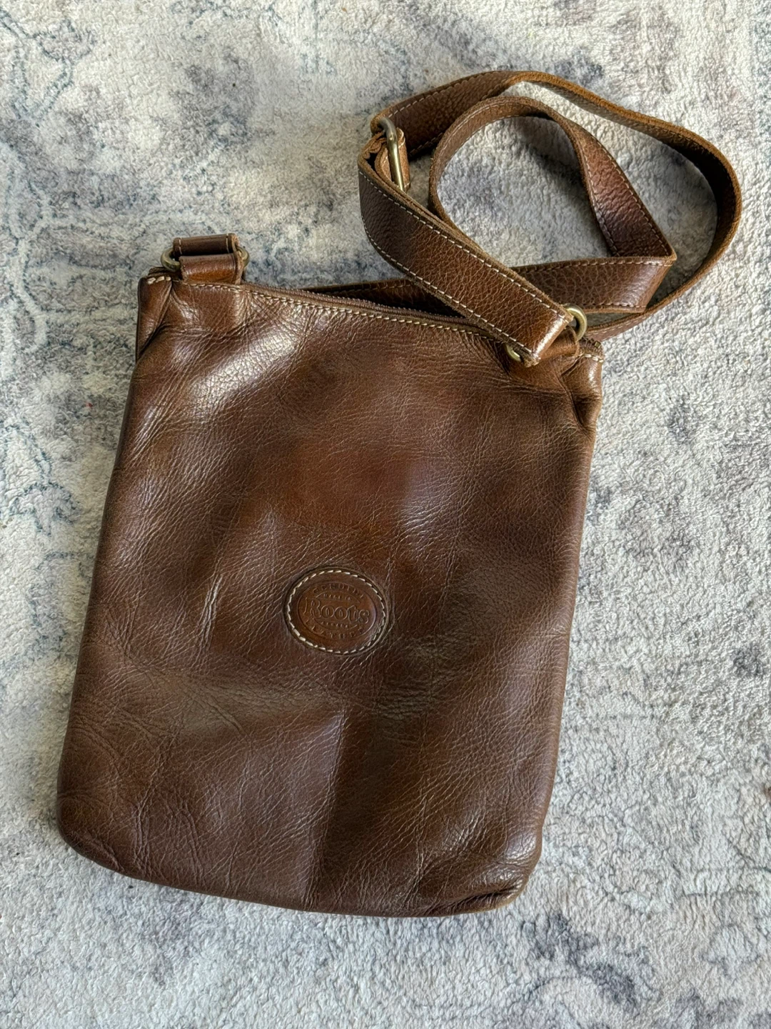 Roots Brown Leather Crossbody Bag - photo 2
