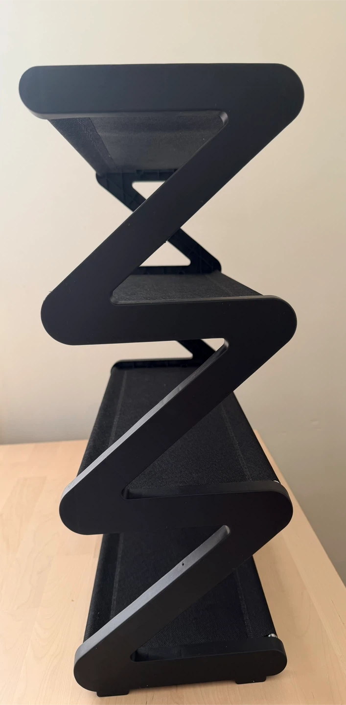 Black 4-Tier Shoe Rack - photo 2