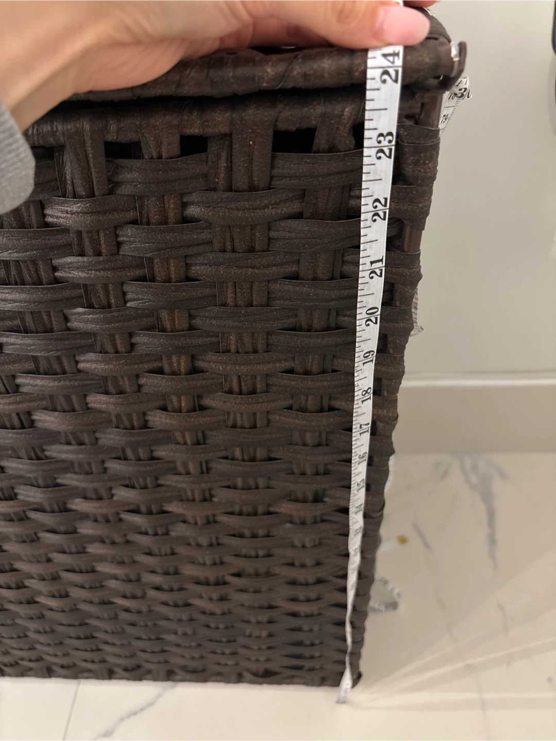 Woven Laundry Hamper with Lid - photo 3
