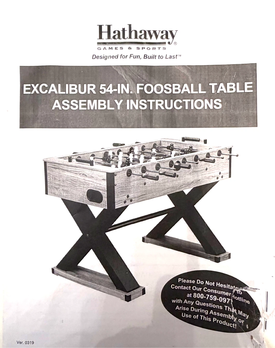 Hathaway Excalibur 54-in Foosball Table - photo 5