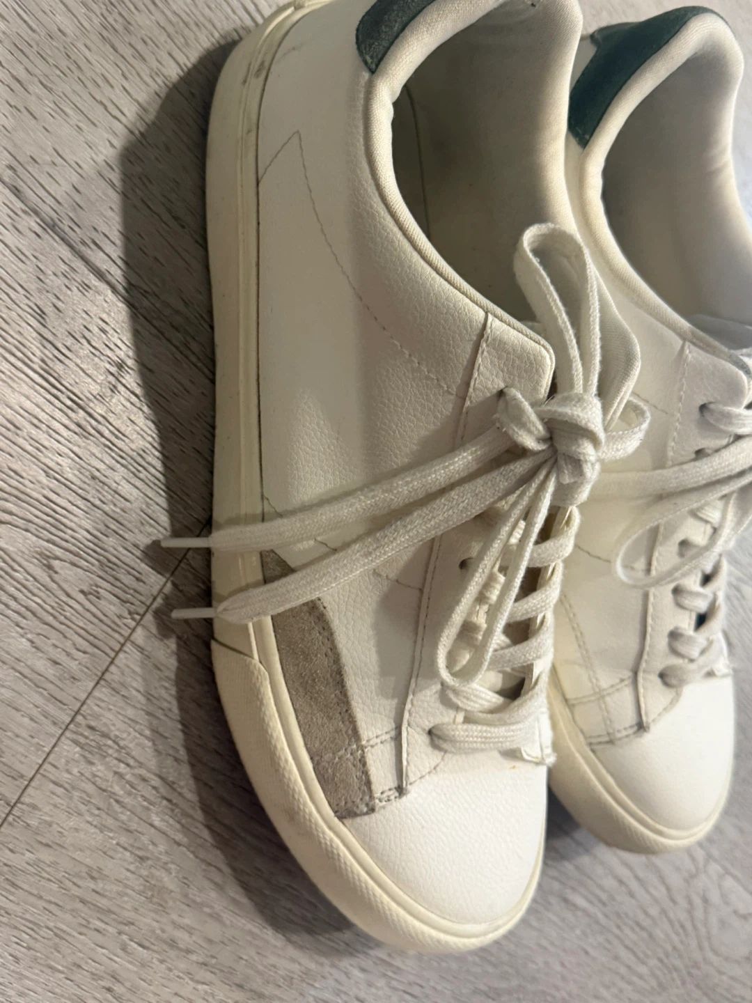 ZARA White Leather Sneakers Size 41 - photo 3