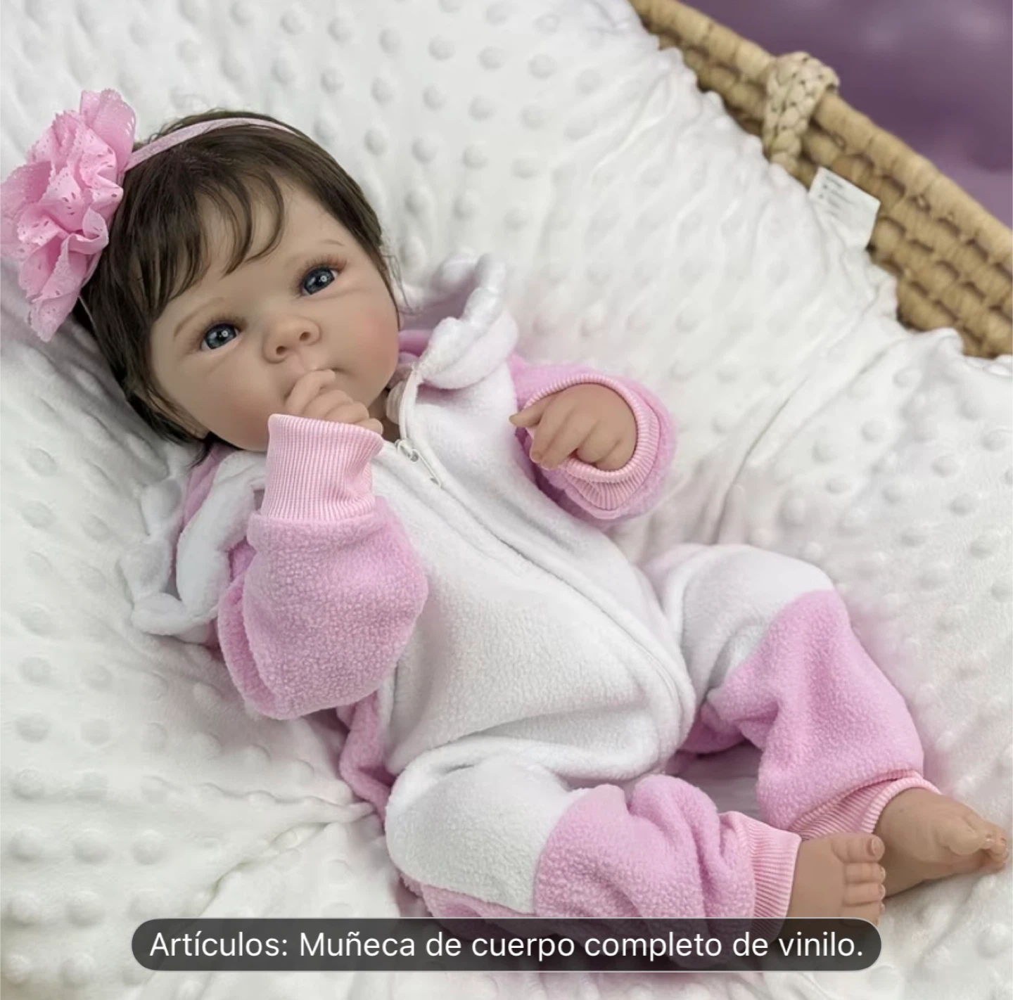 Reborn Baby Doll with Pink Shark Pajamas and Accessories