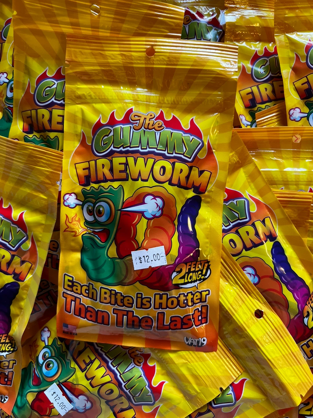 VAT19 The Gummy Fireworm 🍭🔥🪱 Sealed Novelty Gummy Candy