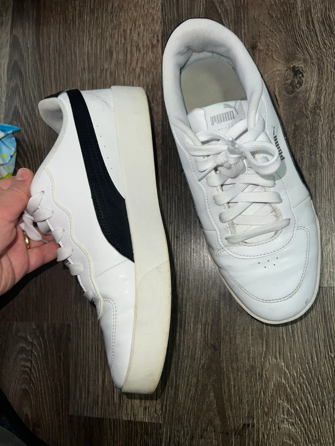 Puma White Leather Sneakers