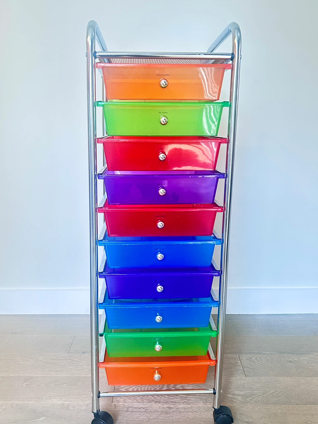 10-Drawer Rolling Storage Cart