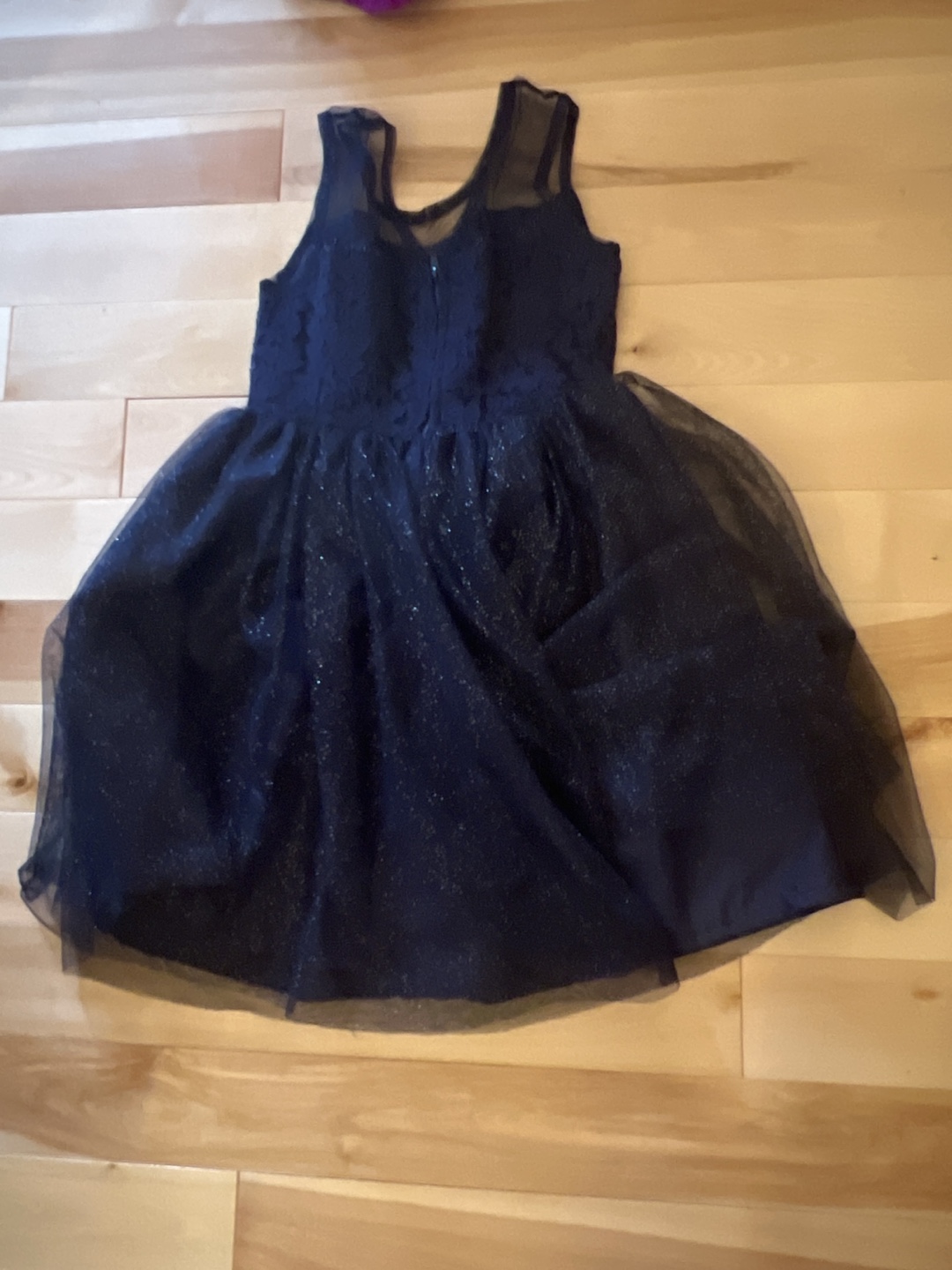 Girls Navy Sparkly Tulle Dress - photo 2