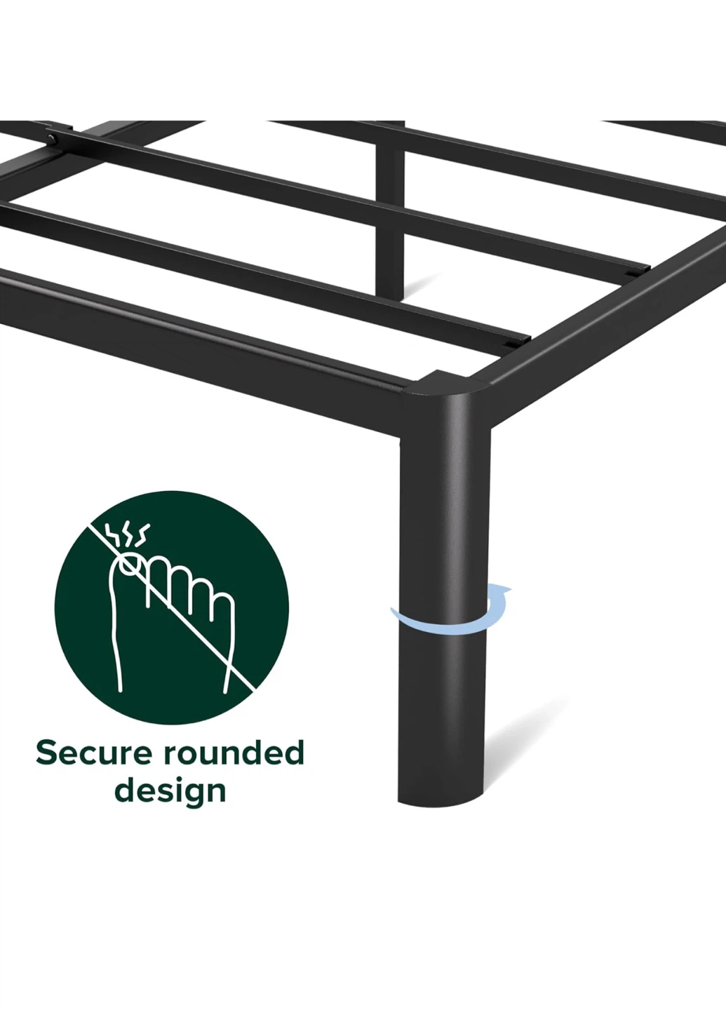 Queen Bed Frame 16 inch with steel slat support - photo 3