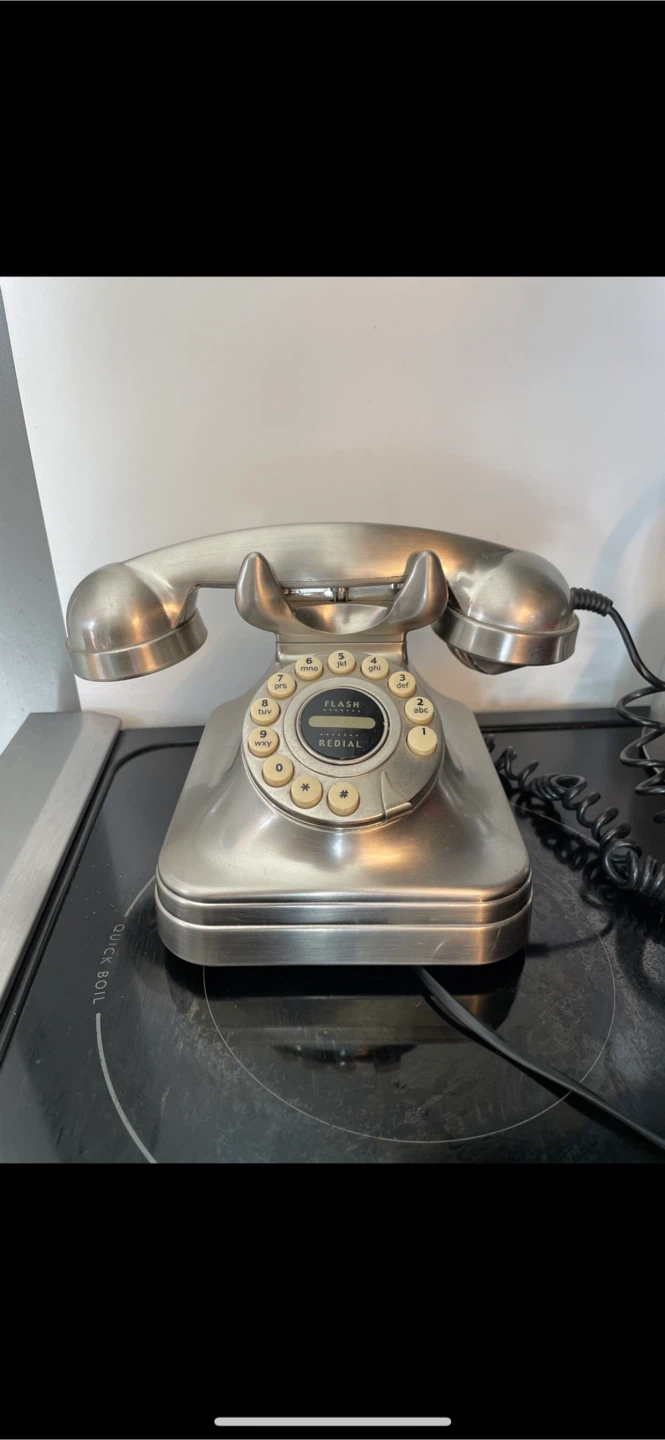 🧡 Grand Phone Retro Rotary Dial Metal Brush yes it works