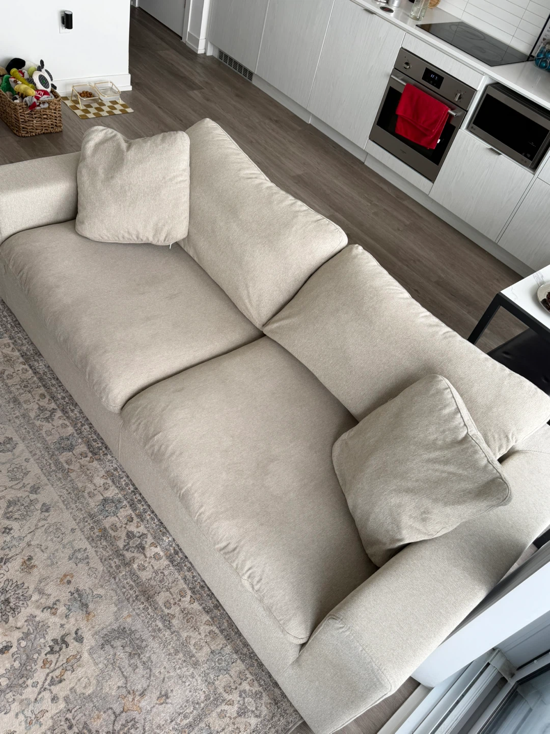 Neutral Beige Sofa with Loose Back Cushions - photo 3
