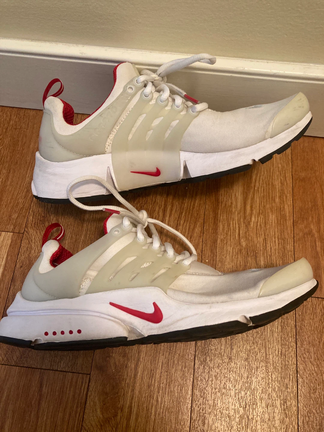 Nike Air Presto White Red Running Shoes - photo 2