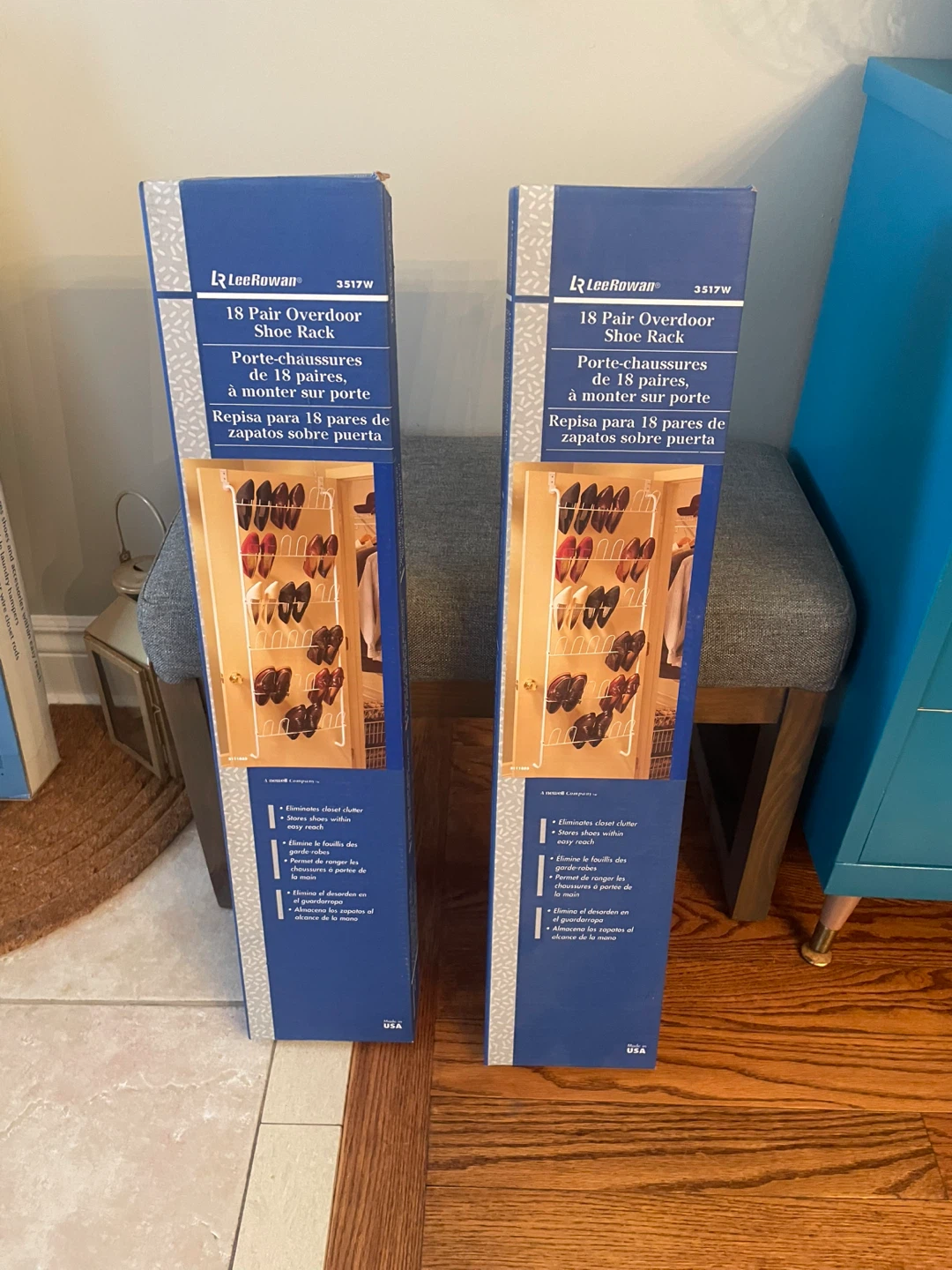 2 Lee Rowan 18 Pair Overdoor Shoe Rack