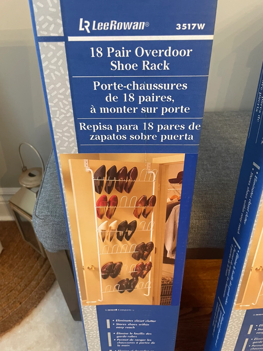2 Lee Rowan 18 Pair Overdoor Shoe Rack - photo 2