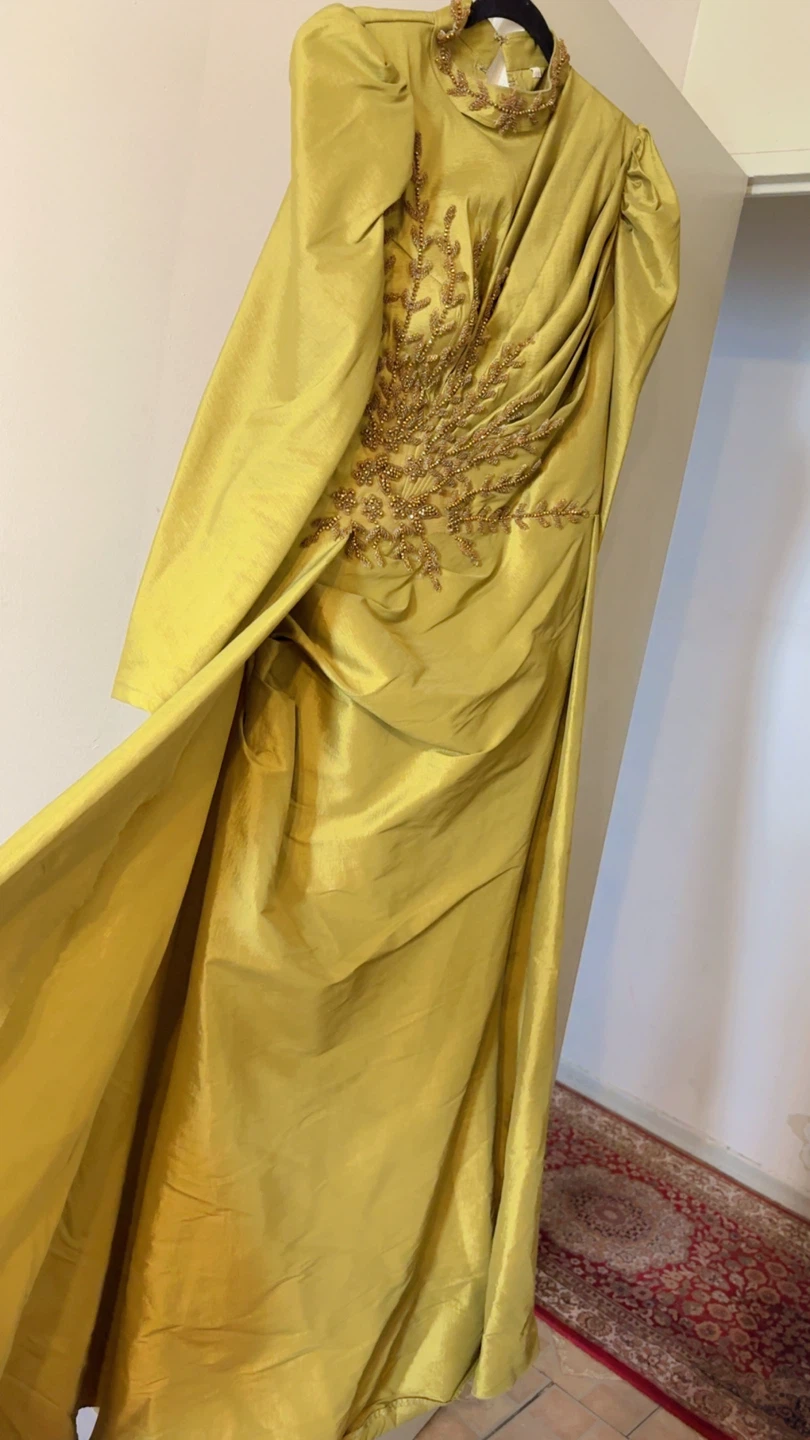 Chartreuse Embellished Gown - photo 2