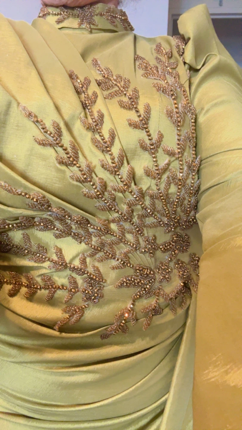 Chartreuse Embellished Gown - photo 5