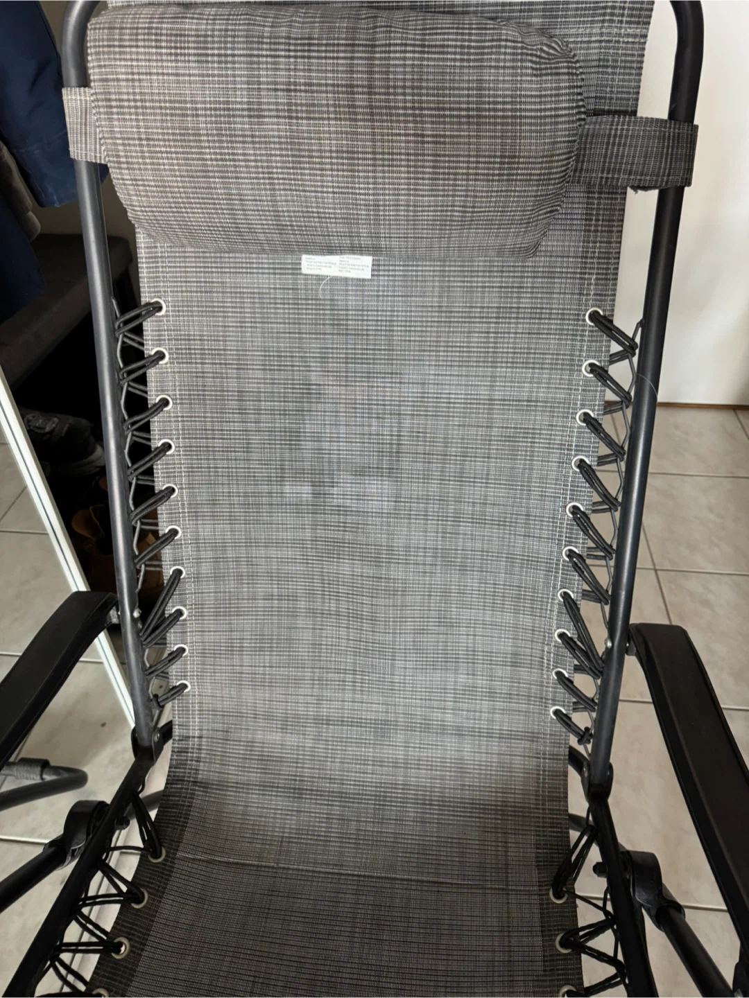 Grey Zero Gravity Chair with Padded Headrest - photo 3