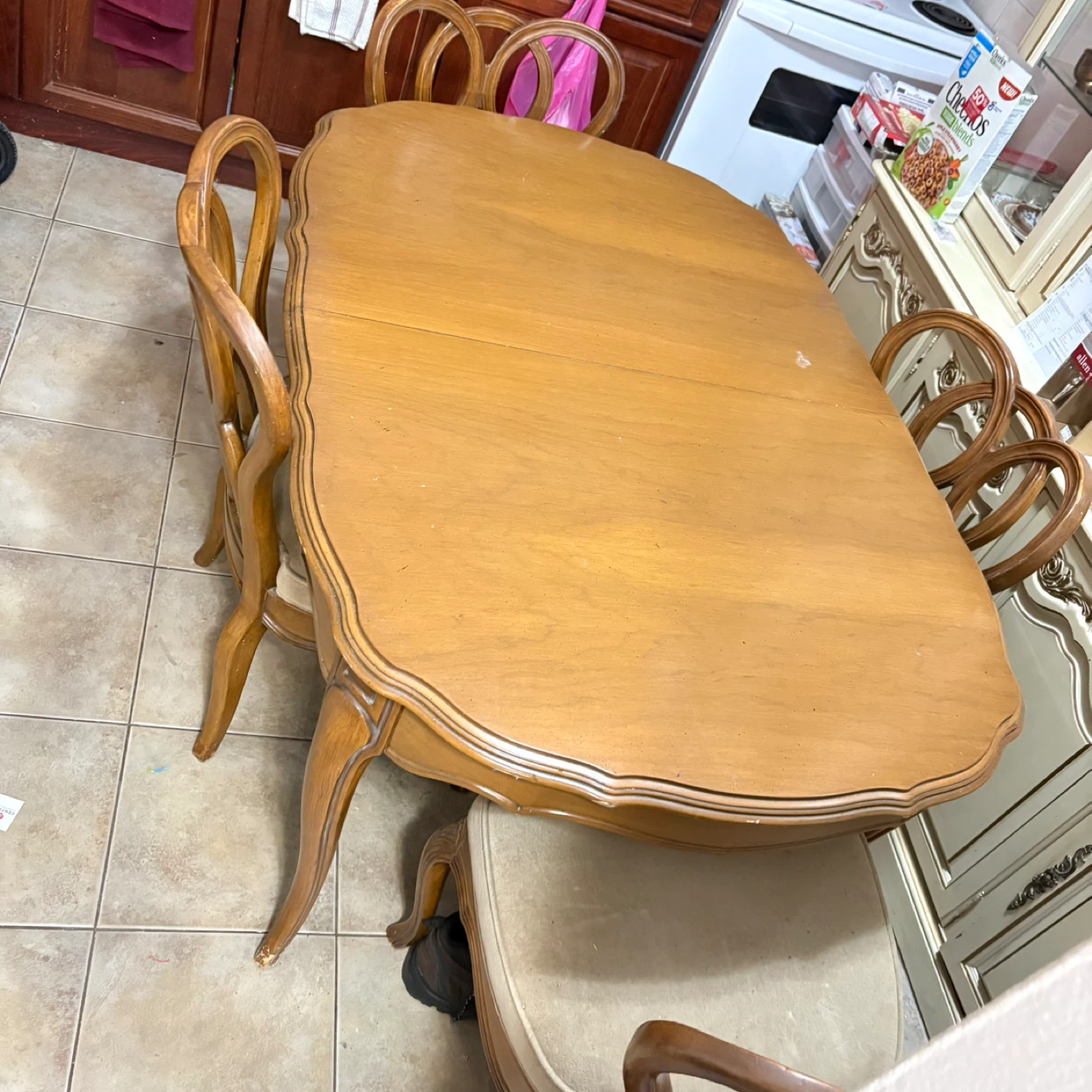 Wooden Dining Table with Chairs