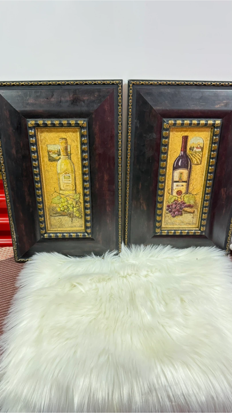 Set of 2 Framed Wine Art Prints