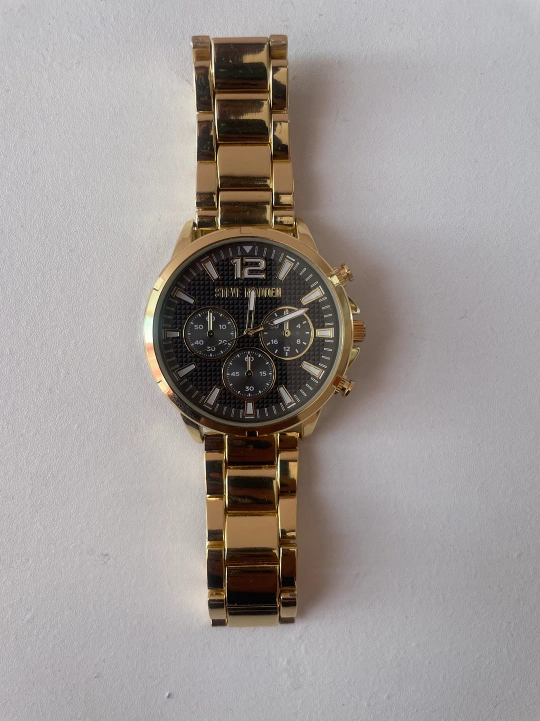 Steve Madden Gold Tone Chronograph Watch