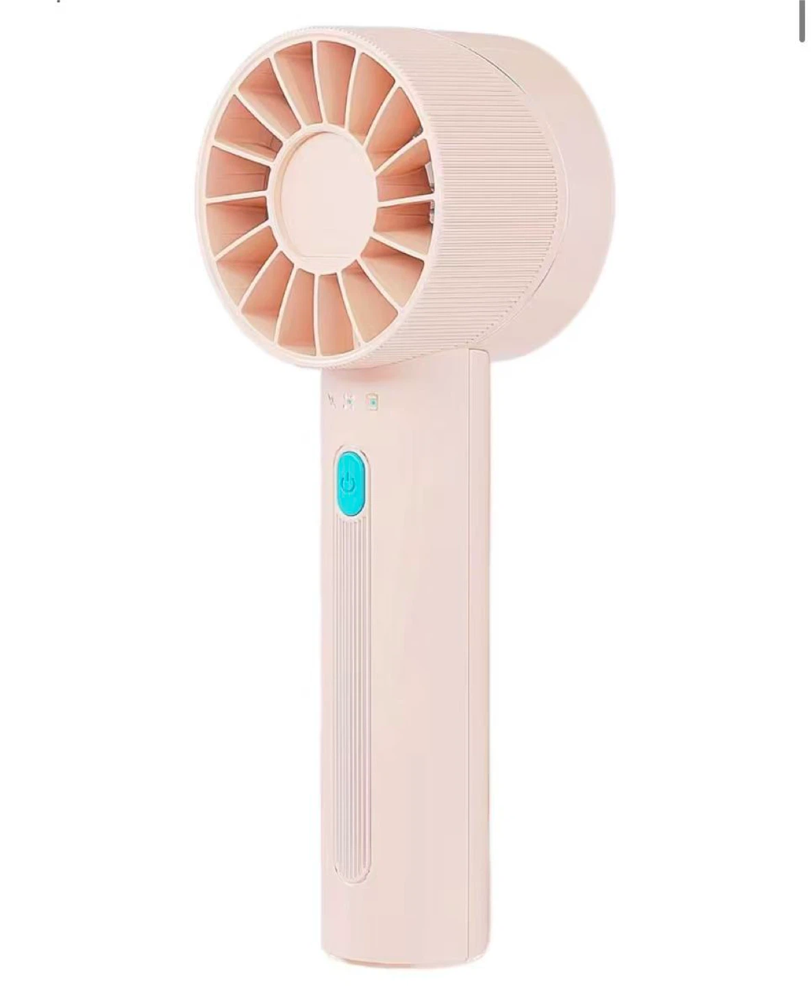 Pink Handheld Mini Fan with Power Button