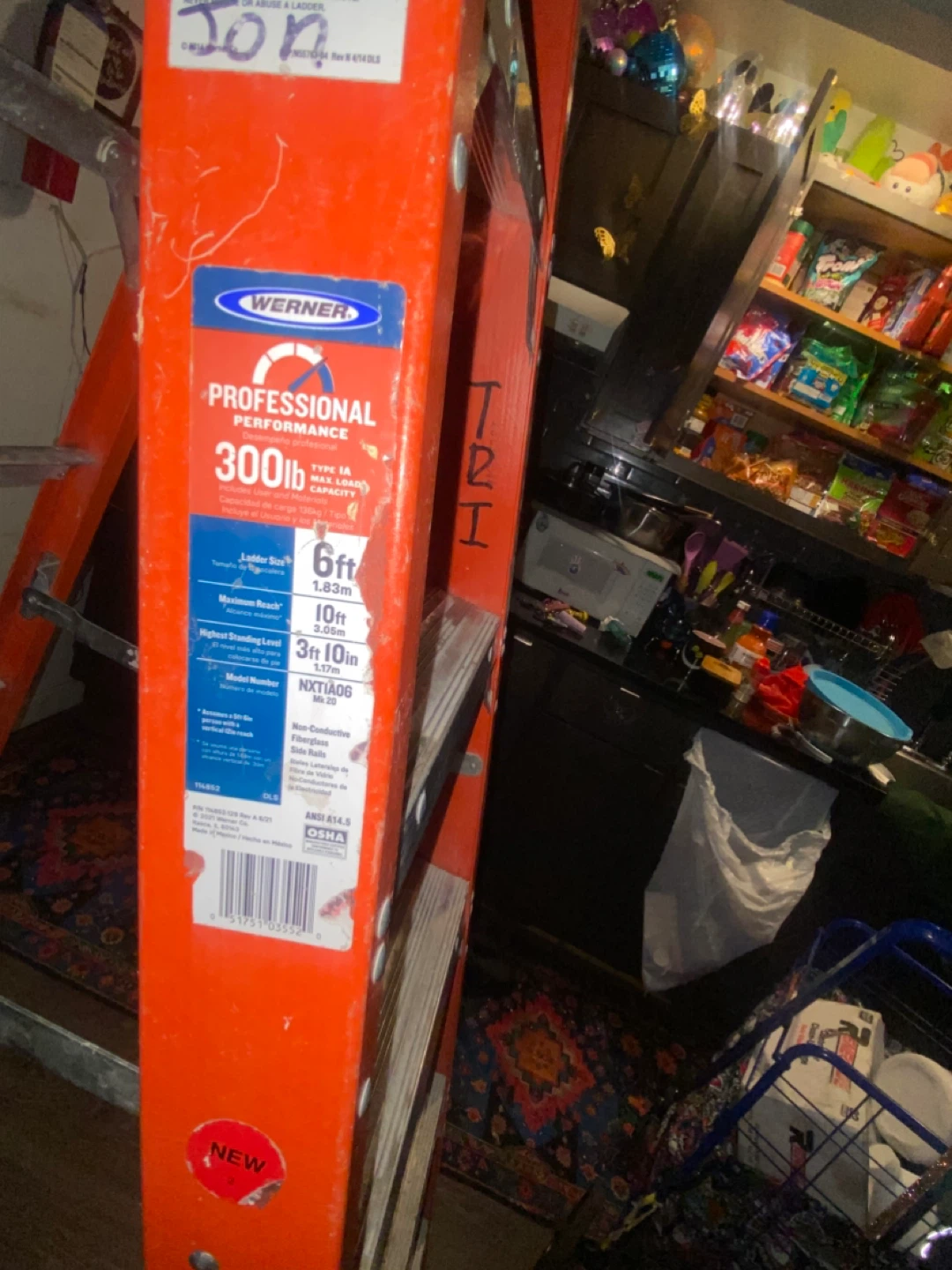 🥕🥕Werner 6ft Professional Ladder - 300lb Capacity - photo 4