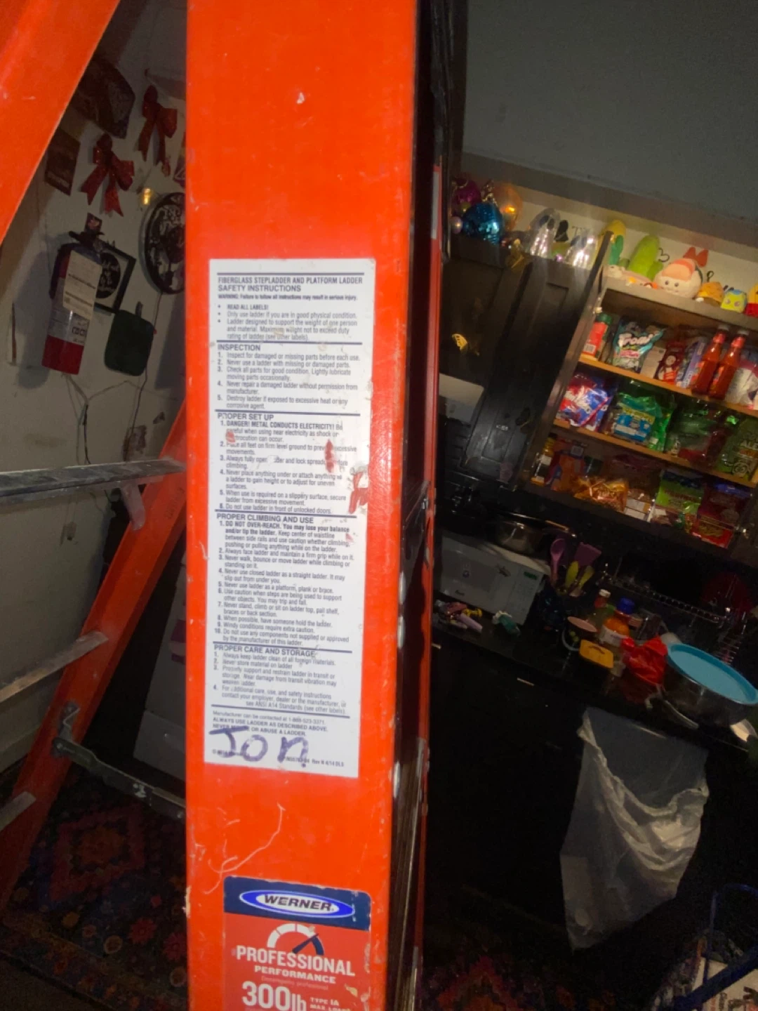 🥕🥕Werner 6ft Professional Ladder - 300lb Capacity - photo 5