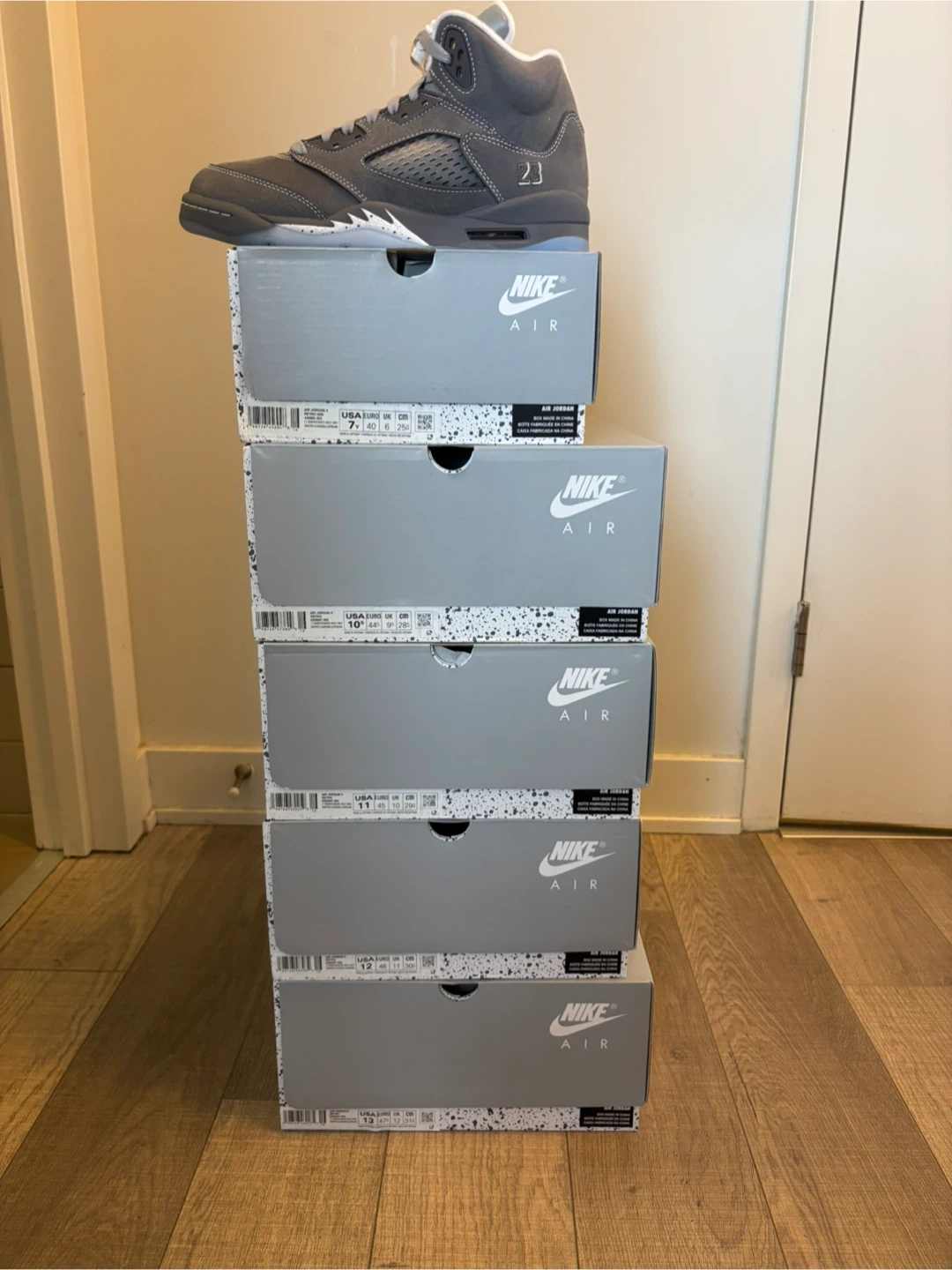 Jordan 5 Wolf Grey size 13/12/11.5/11/10.5/7y