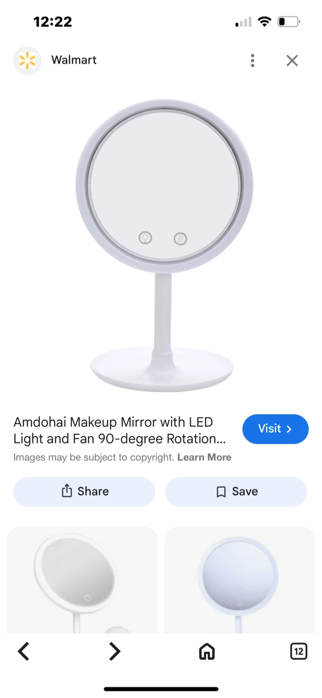 Amdohai Makeup Mirror with LED Light and Fan - photo 3
