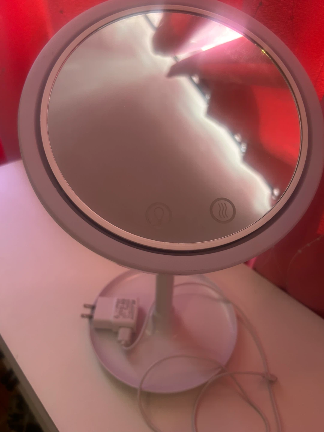 Amdohai Makeup Mirror with LED Light and Fan