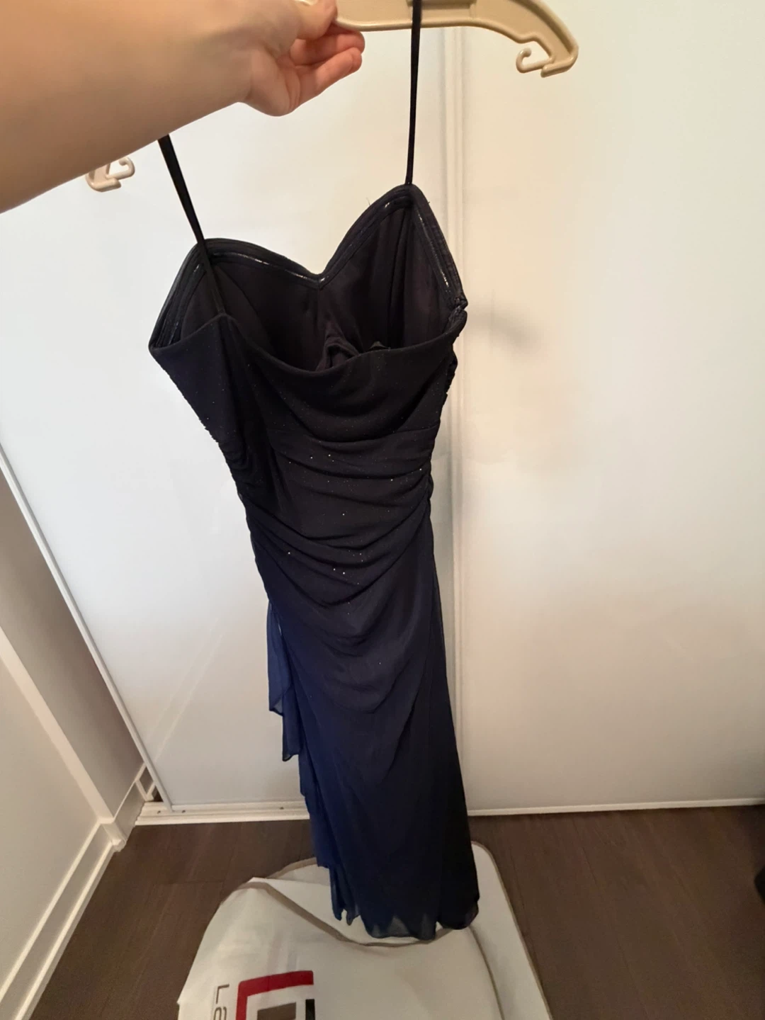 Laura Strapless Embellished Gown - Navy Blue - Size S - photo 3