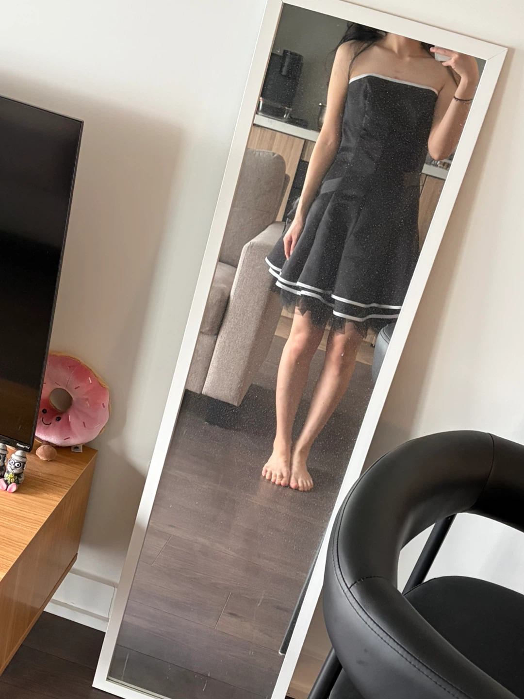 Laura Petites Black Strapless Dress - Size 6P
