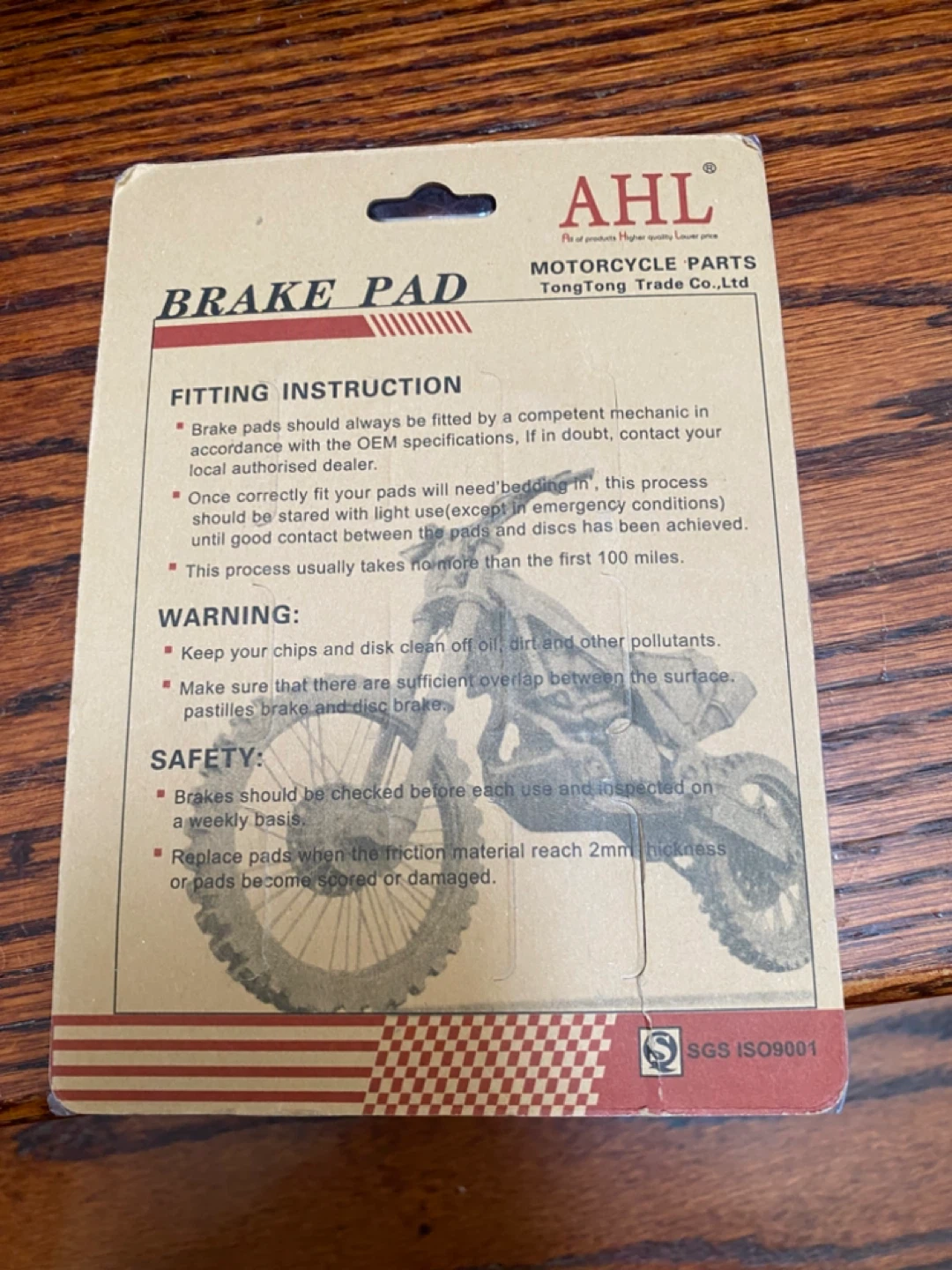 AHL Front Brake Pads FA275 for Yamaha V110 - photo 3