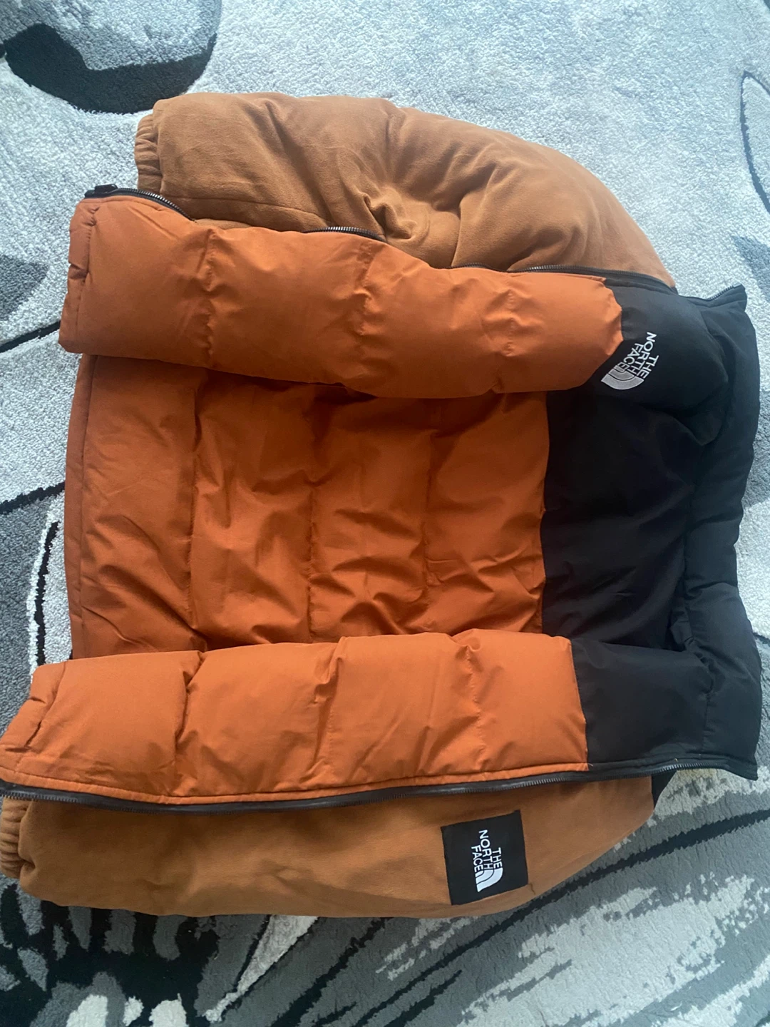 The North Face Puffer Jacket - Brown and Black - photo 2