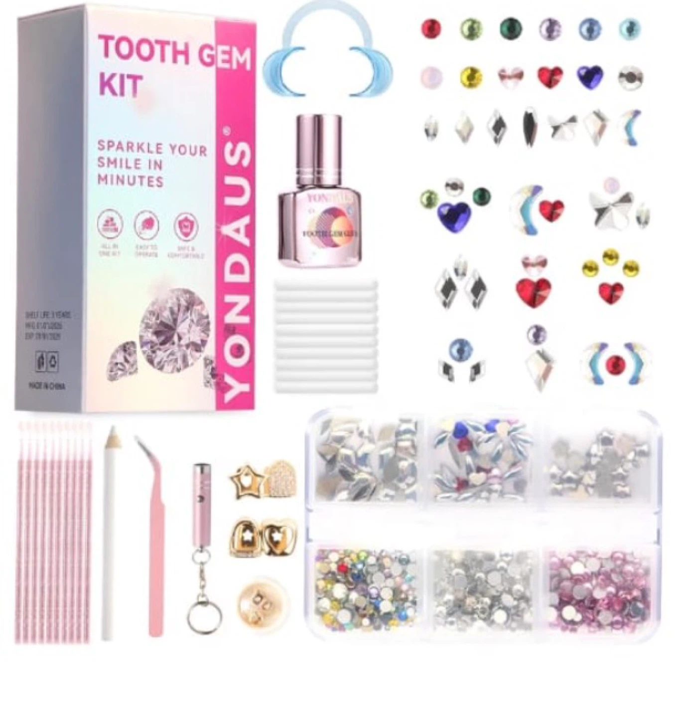 YONDAUS Tooth Gem Kit with Various Gems