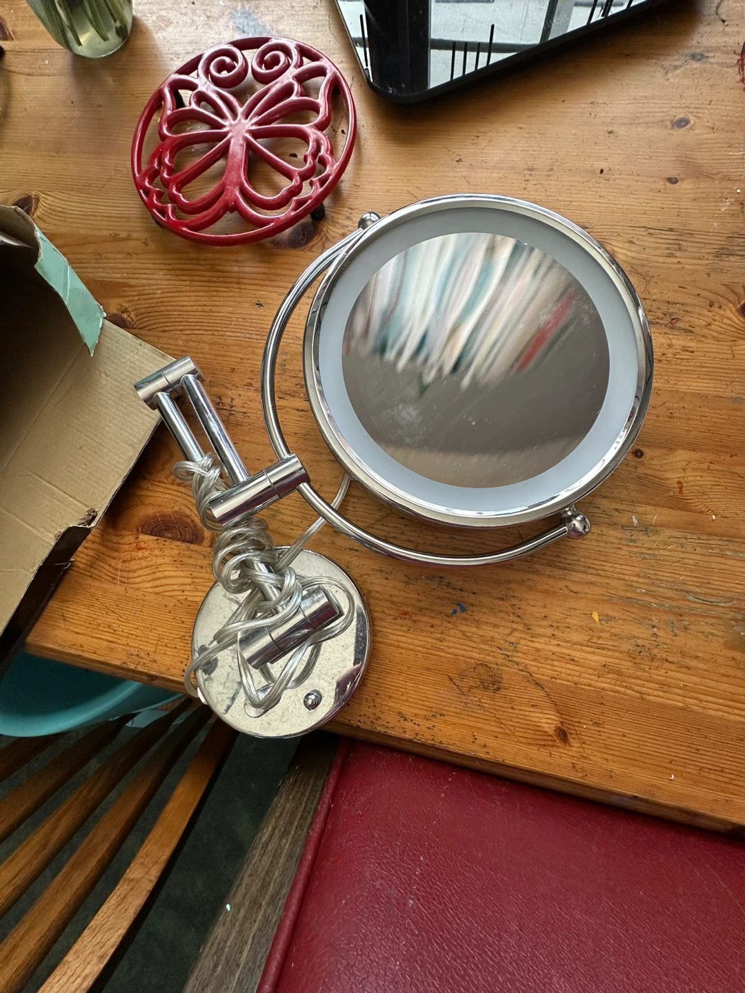 DANIELLE CREATIONS L.E.D. Wall Mount Mirror with Extension Arm - photo 2